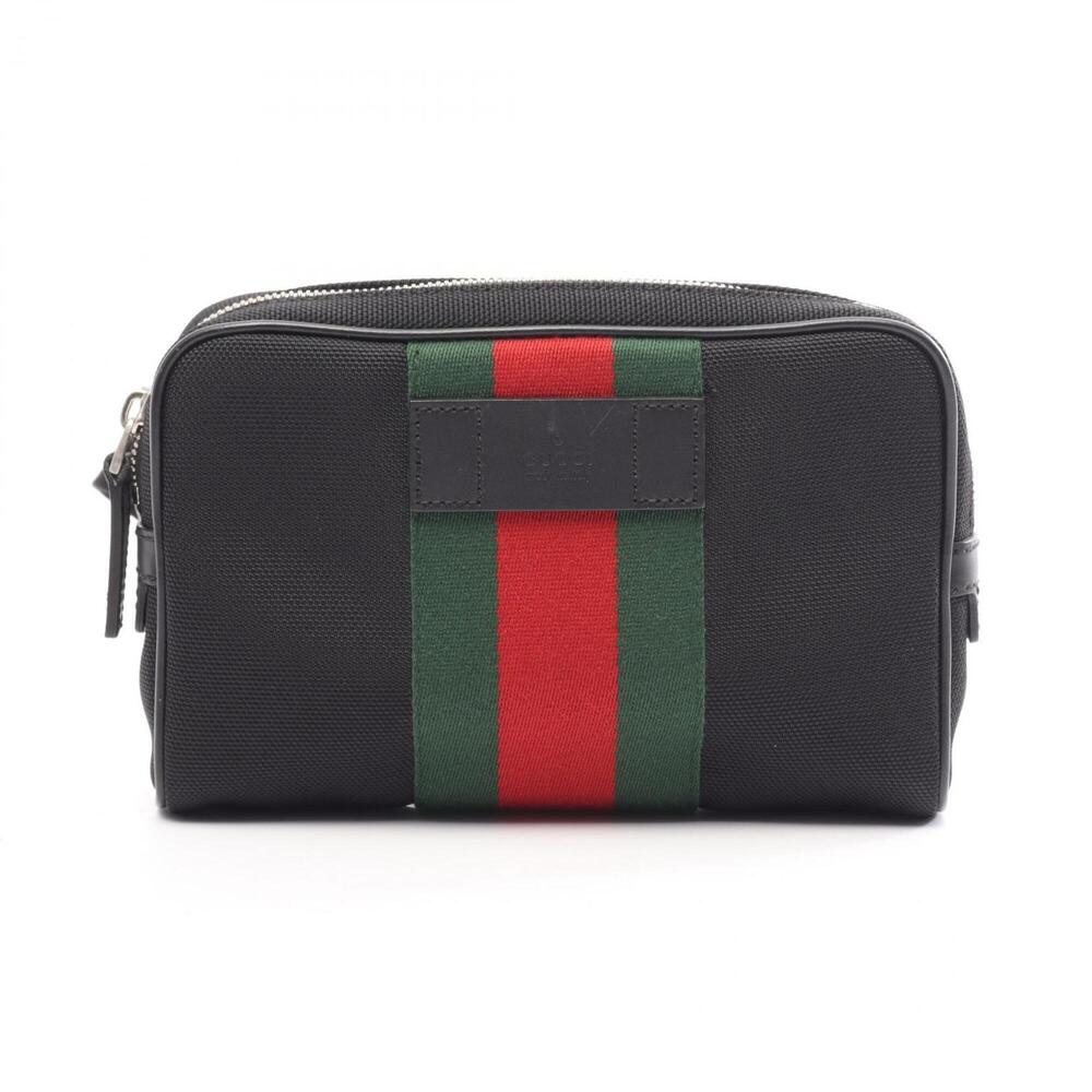 GUCCI Black Leather Fanny Pack